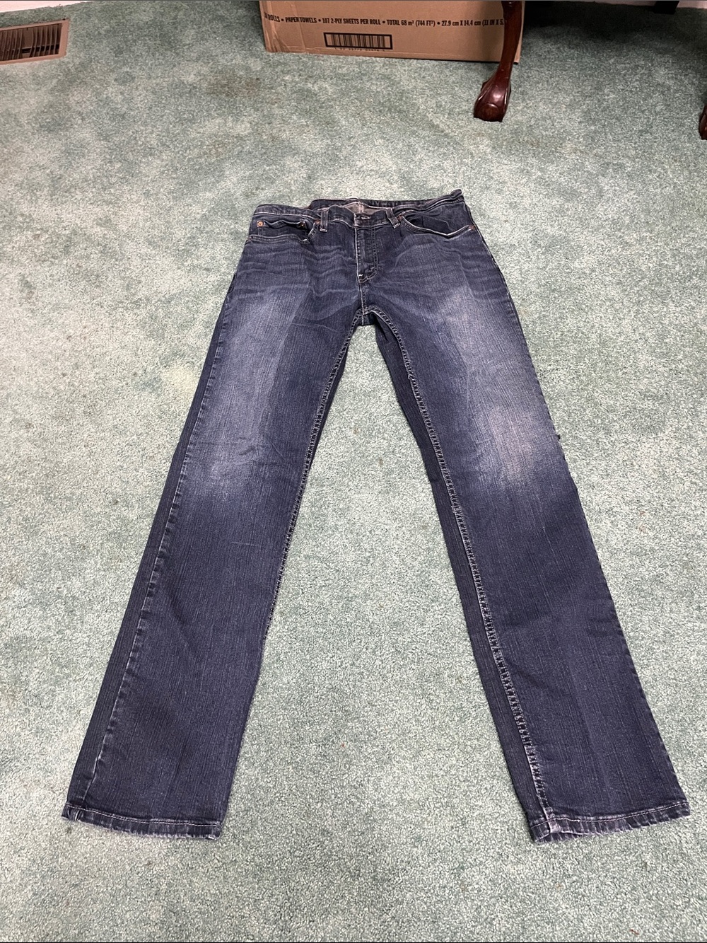 Men's Straight Jeans in Dark Indigo Wash